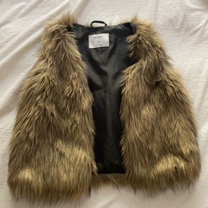 Little girls fur vest